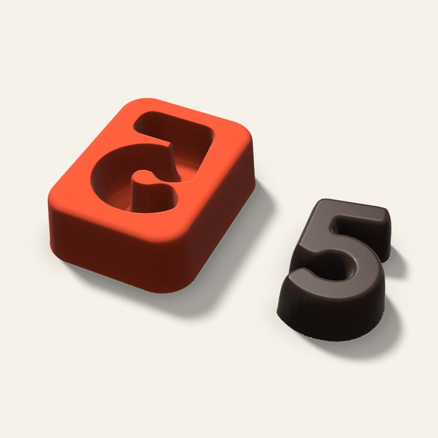 Number 5 Mold, 1.5 Inch, 3D render