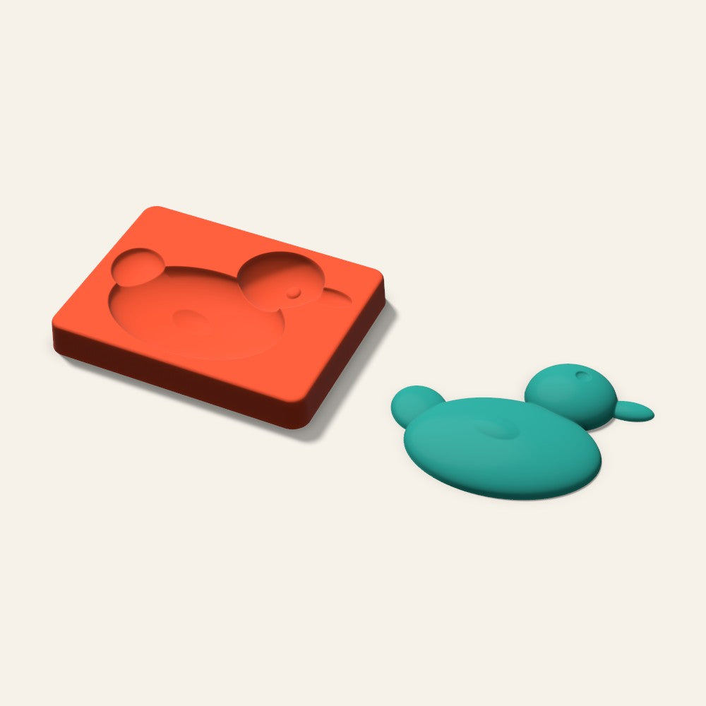 Duck Freshie Mold, 5 Inch, 3D render