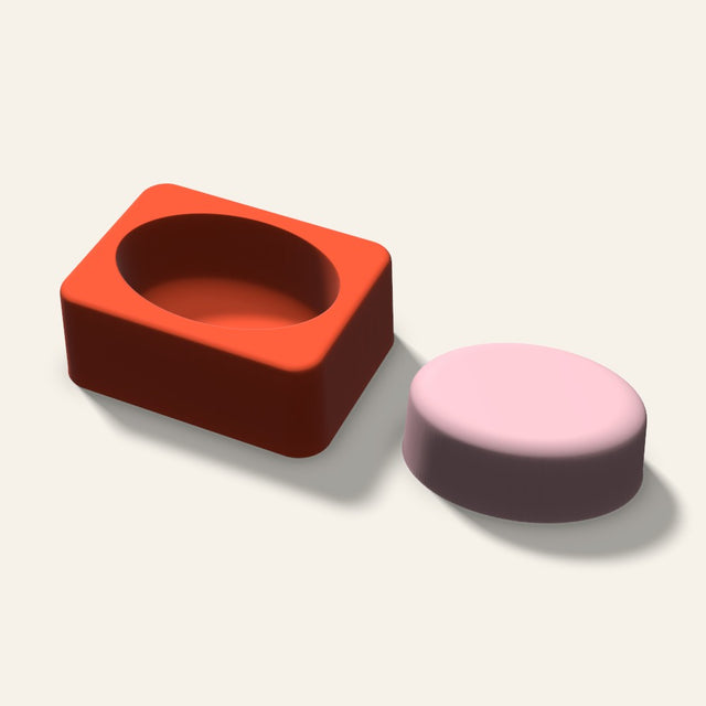 Oval Tall Soap Mold, 2.5 Inch, 3D render