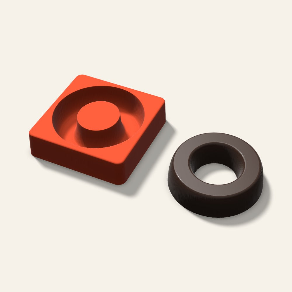 Letter O Mold, 4 Inch, 3D render