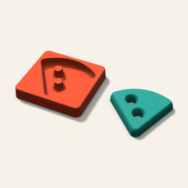Pizza Slice Freshie Mold, 3.5 Inch, 3D render