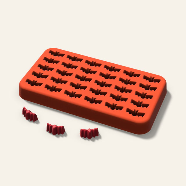 Bat Gummy Mold, 0.5 Inch, 30 Cavity, 3D render