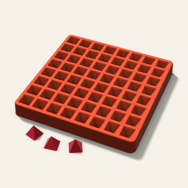 Pyramid Candy Mold, 1 Inch, 64 Cavity, 3D render
