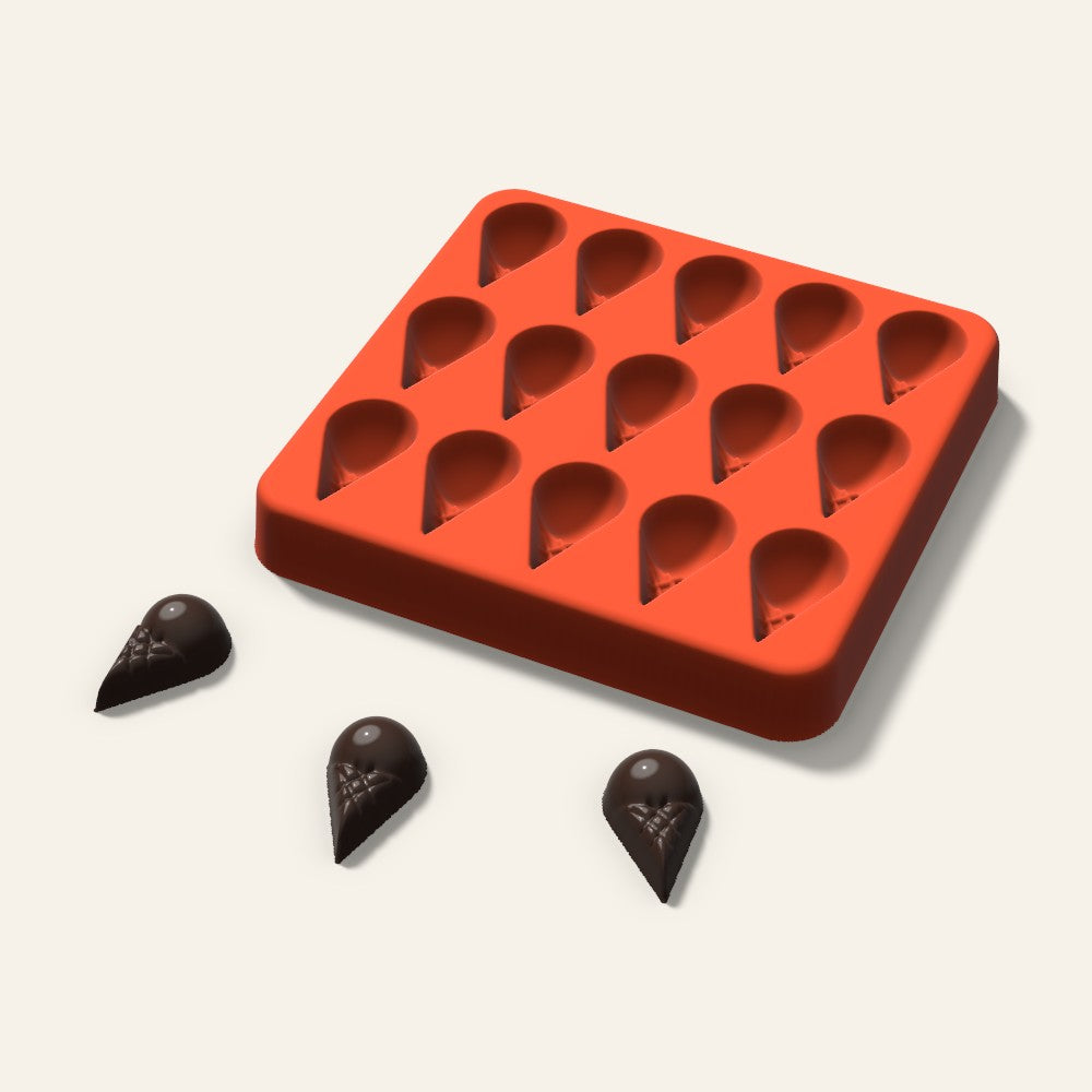 Ice Cream Cone Candy Mold, 1 Inch, 15 Cavity, 3D render