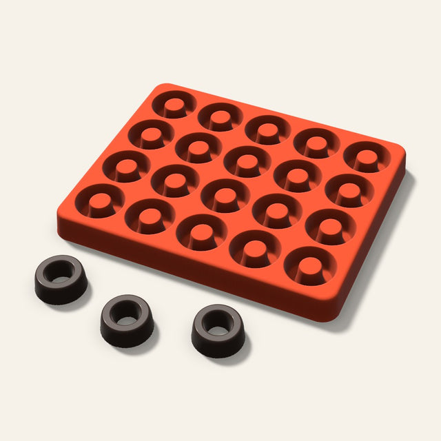 Letter O Candy Mold, 1 Inch, 20 Cavity, 3D render