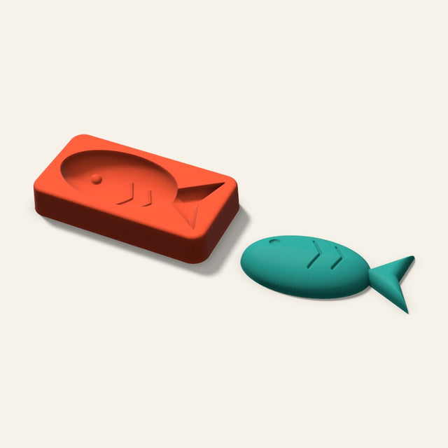 Fish Freshie Mold, 3.5 Inch, 3D render