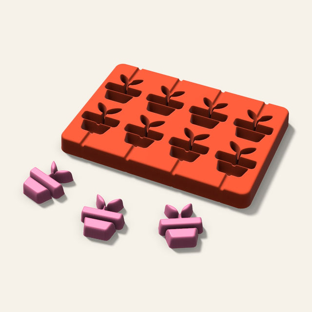 Potted Plant Lollipop Mold, 1.5 Inch, 8 Cavity, 3D render