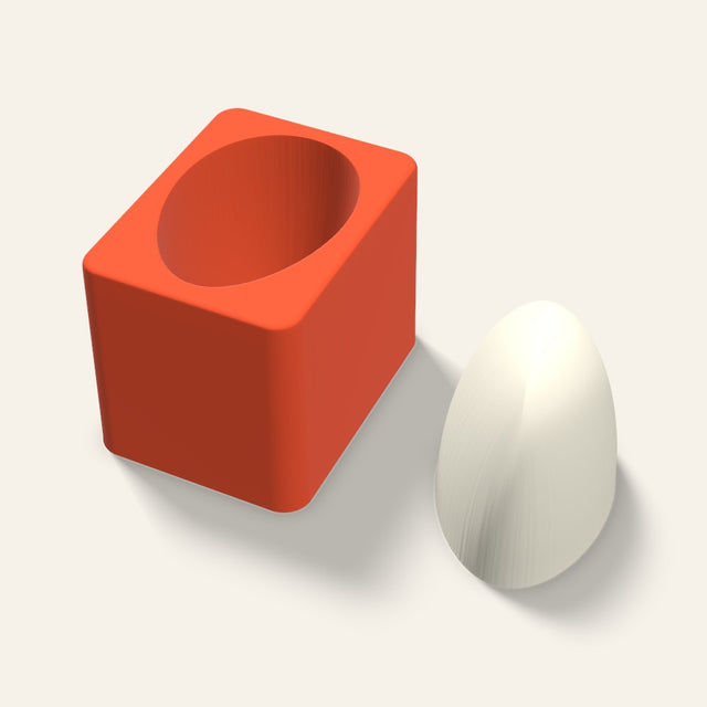 Egg Candle Mold, 3 x 2.5 Inch, 3D render