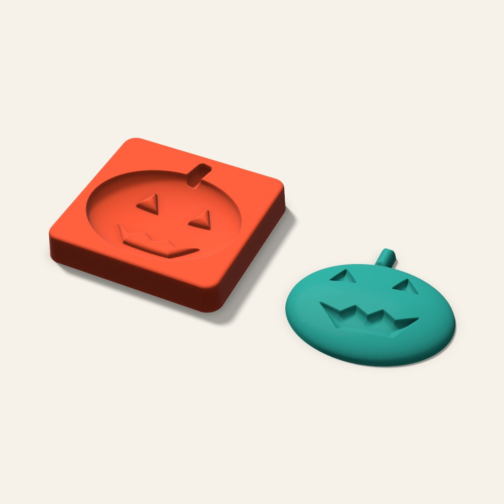 Jack-o'-Lantern Freshie Mold, 3.5 Inch, 3D render