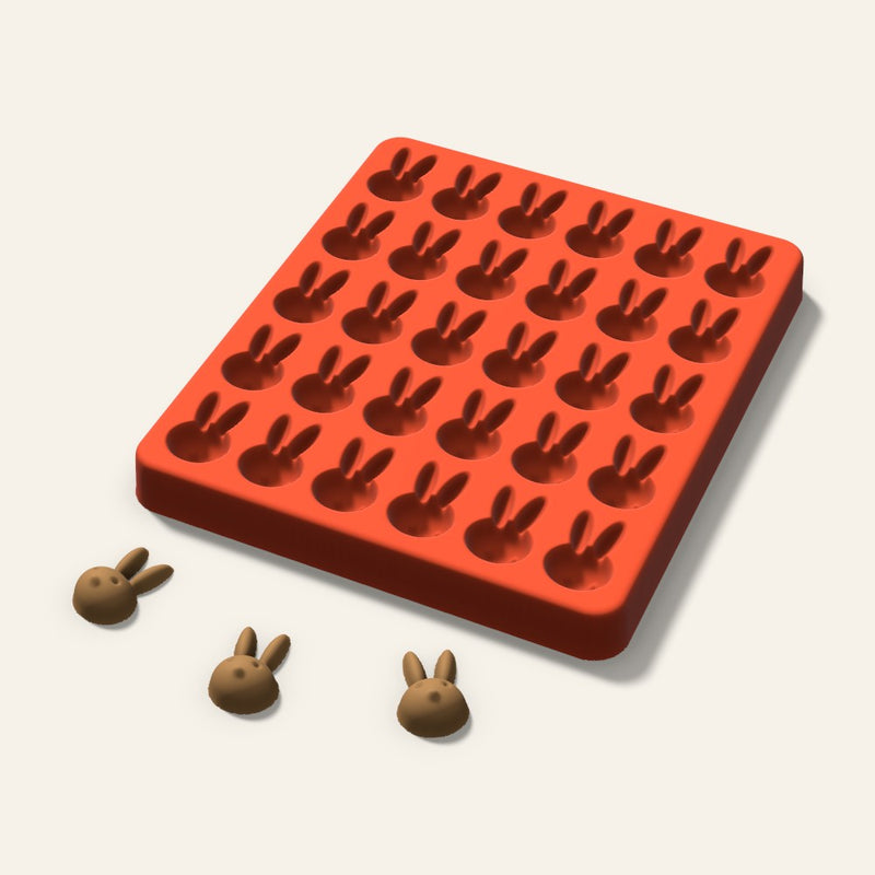 Bunny Pet Treat Mold, 1 Inch, 30 Cavity