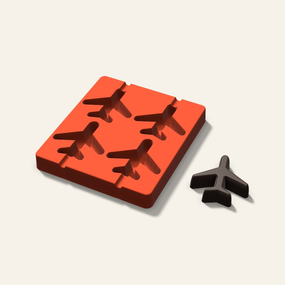 Airplane Cakesicle Mold, 3 Inch, 4 Cavity, 3D render