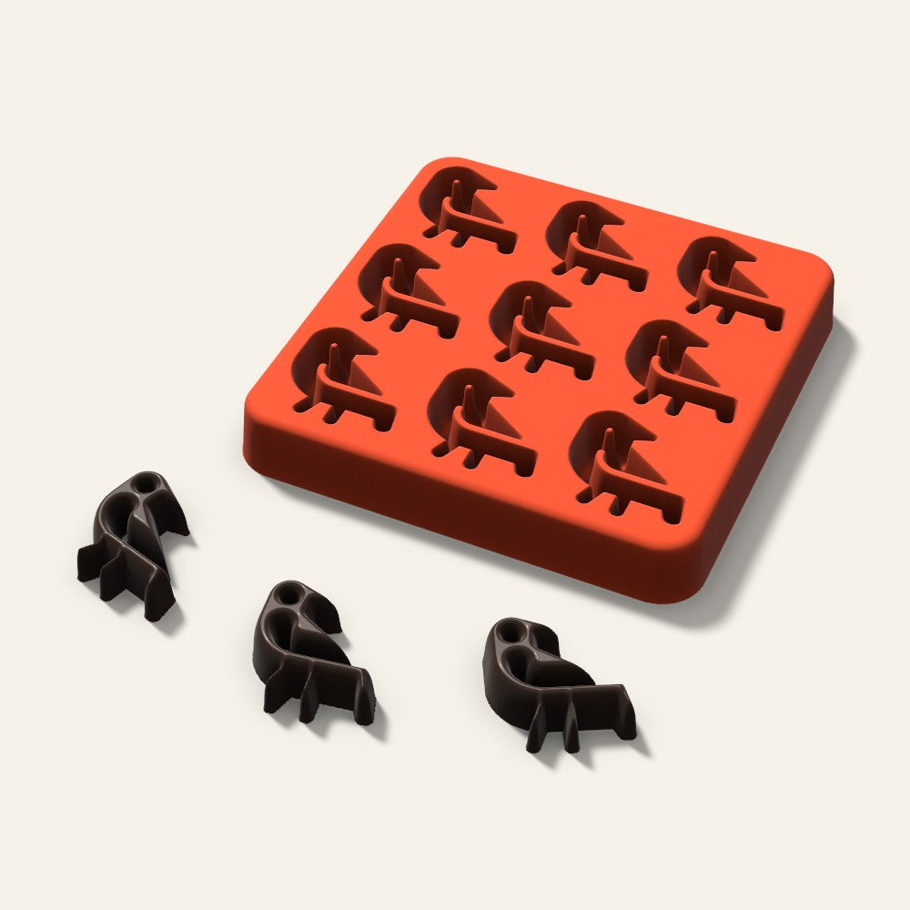 Bird Candy Mold, 1 Inch, 9 Cavity, 3D render