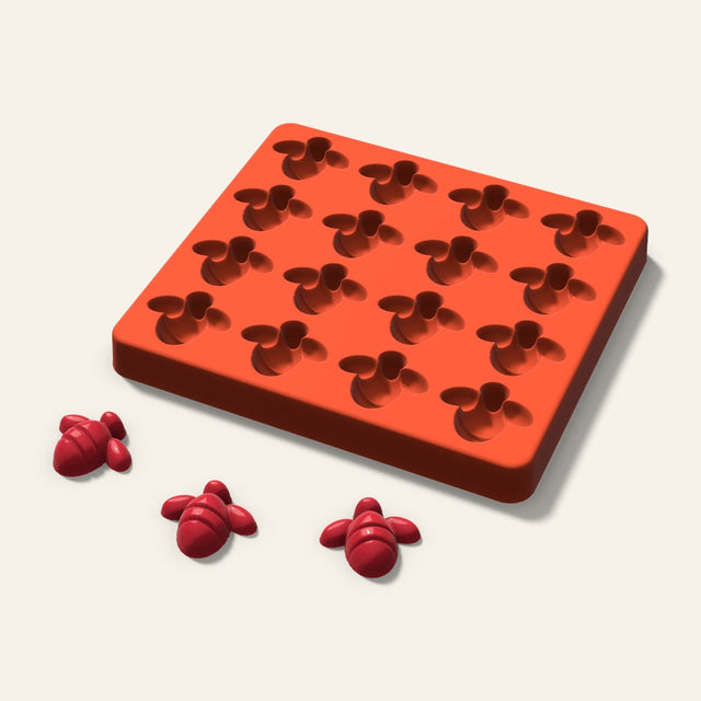 Bee Candy Mold, 1.25 Inch, 16 Cavity, 3D render