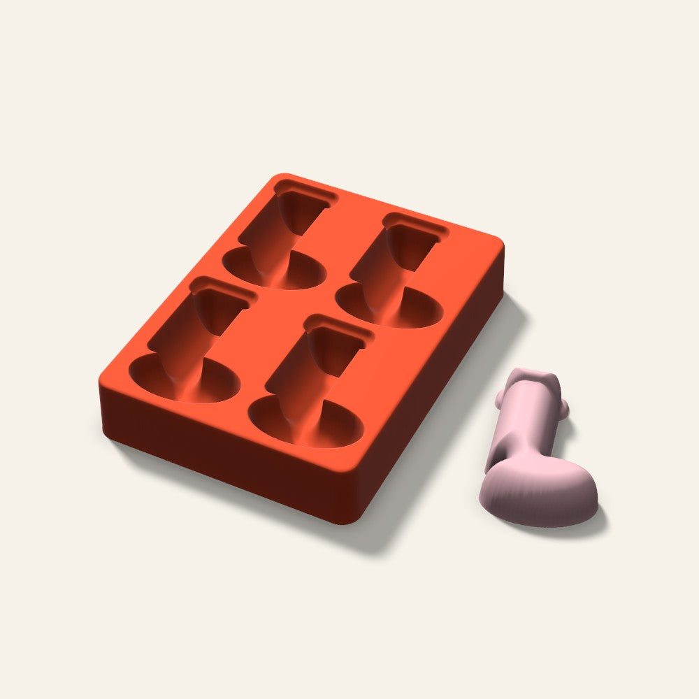 Stocking Soap Mold, 3 Inch, 4 Cavity, 3D render