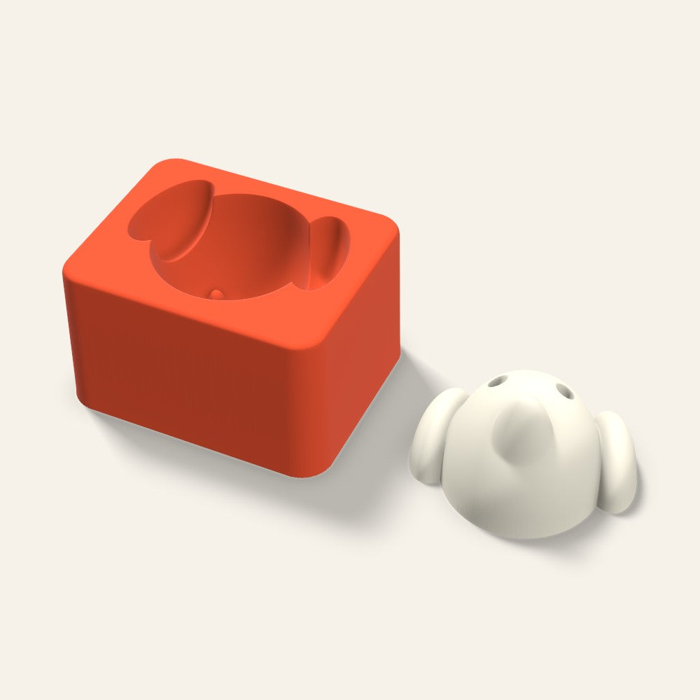Dog Candle Mold, 3 x 1.5 Inch, 3D render