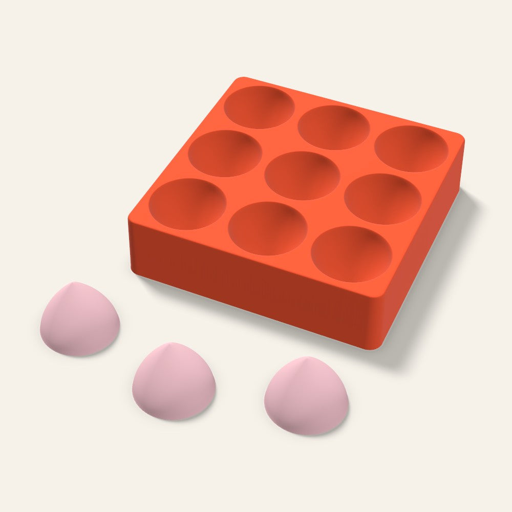 Kiss Drop Soap Mold, 2 Inch, 9 Cavity, 3D render