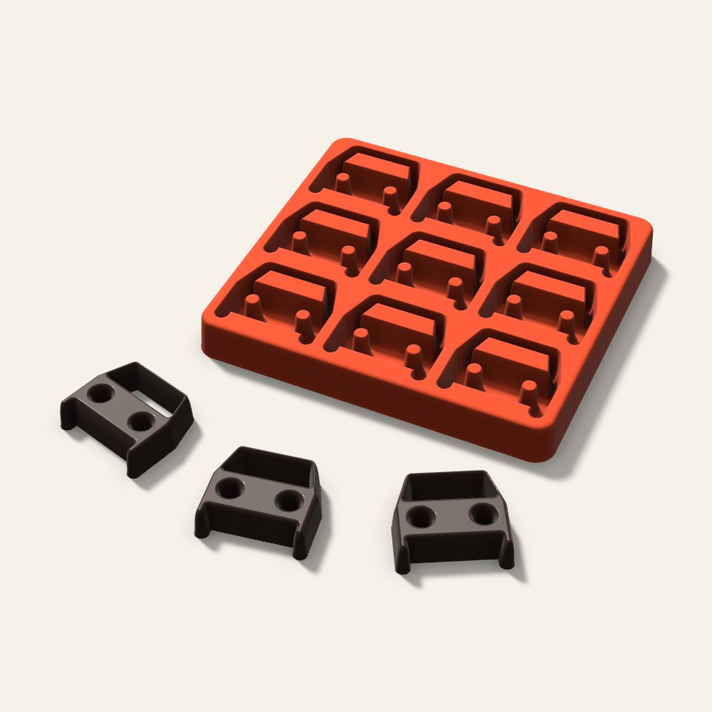 Car Chocolate Mold, 1.75 Inch, 9 Cavity, 3D render