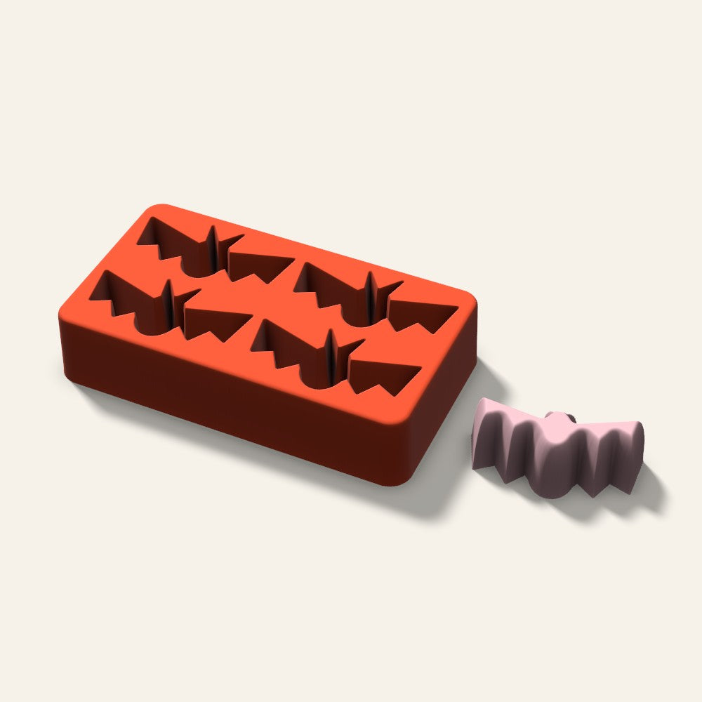 Bat Soap Mold, 2.5 Inch, 4 Cavity, 3D render