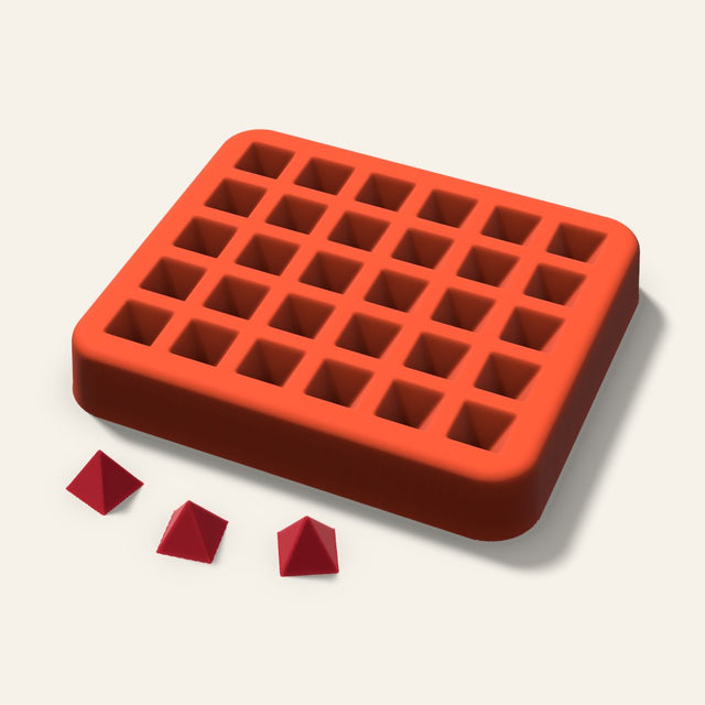 Pyramid Candy Mold, 0.5 Inch, 30 Cavity, 3D render