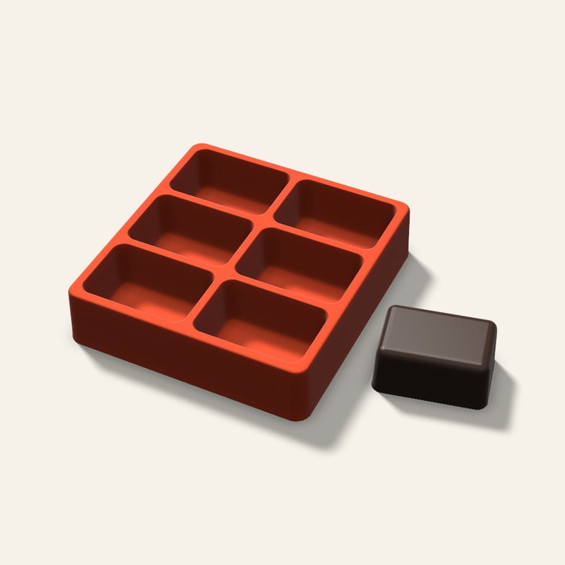 Rounded Rectangle Mini Cake Mold, 2.5 Inch, 6 Cavity
