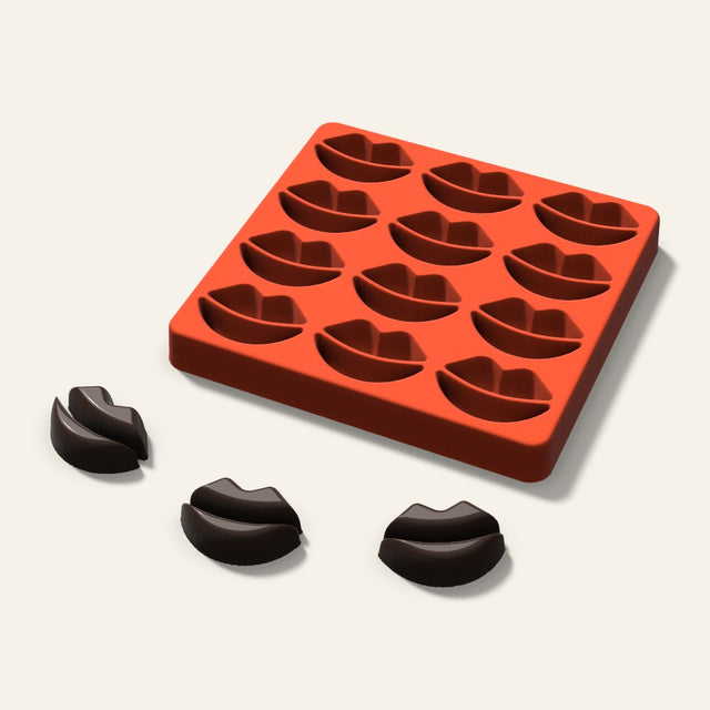 Lips Chocolate Mold, 1.75 Inch, 12 Cavity, 3D render