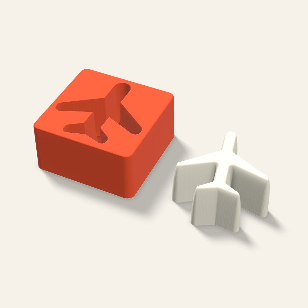 Airplane Candle Mold, 4 x 2 Inch, 3D render