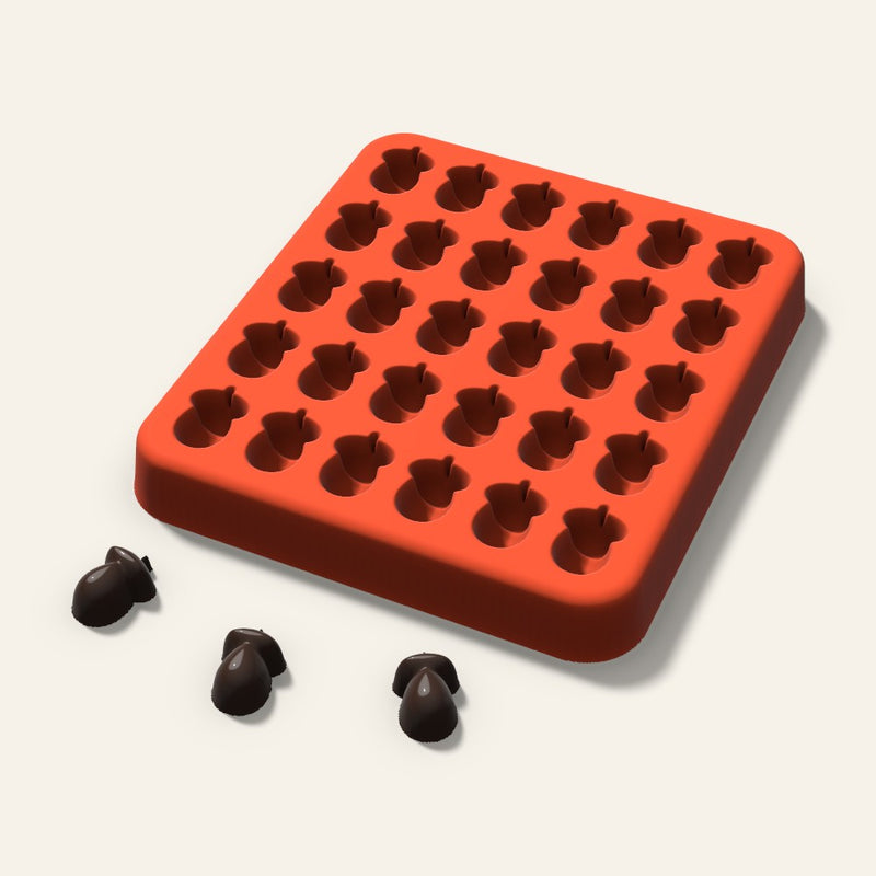 Acorn Gummy Mold, 0.5 Inch, 30 Cavity
