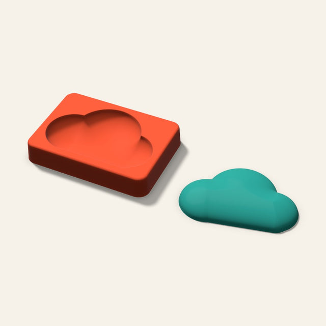 Cloud Freshie Mold, 3.5 Inch, 3D render