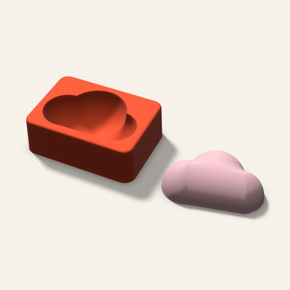 Cloud Soap Mold, 3 Inch, 3D render