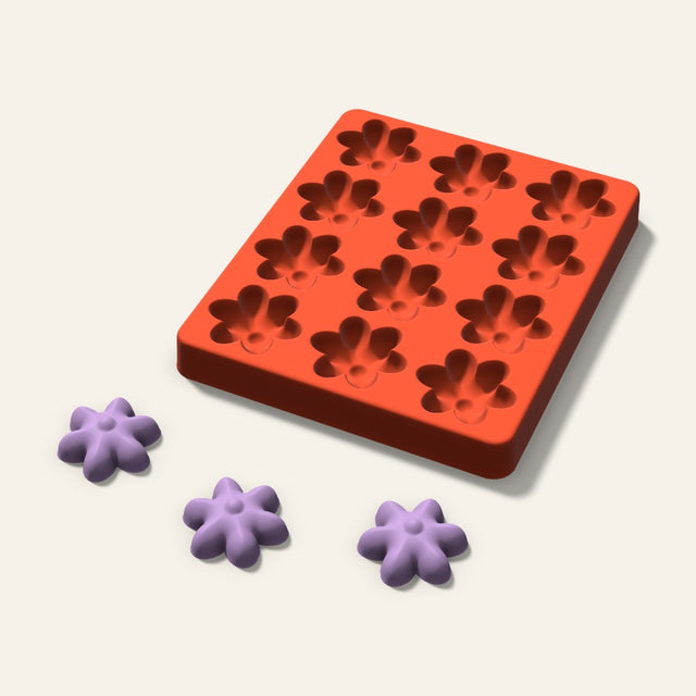 Blossom Wax Melt Mold, 1.5 Inch, 12 Cavity, 3D render