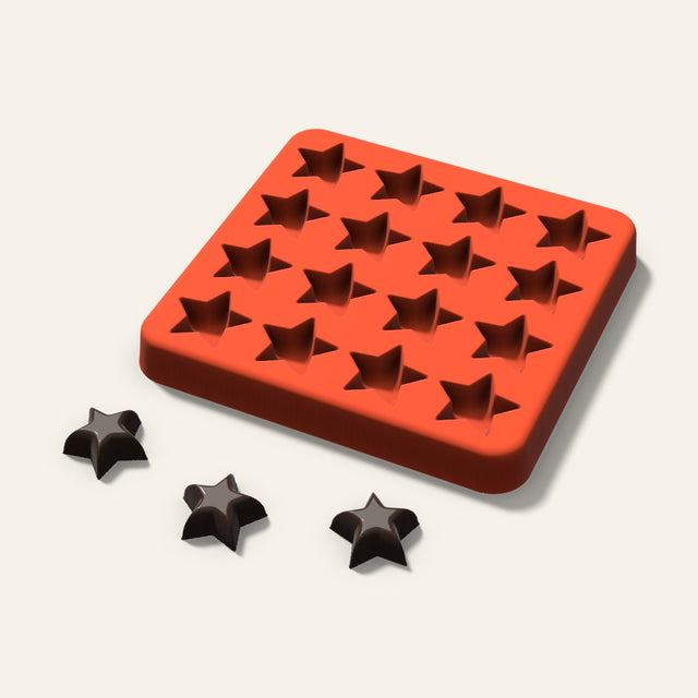 Star Gummy Mold, 0.75 Inch, 16 Cavity, 3D render