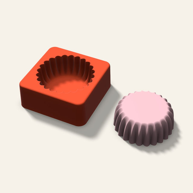 Fluted Cup Soap Mold, 2.5 Inch, 3D render