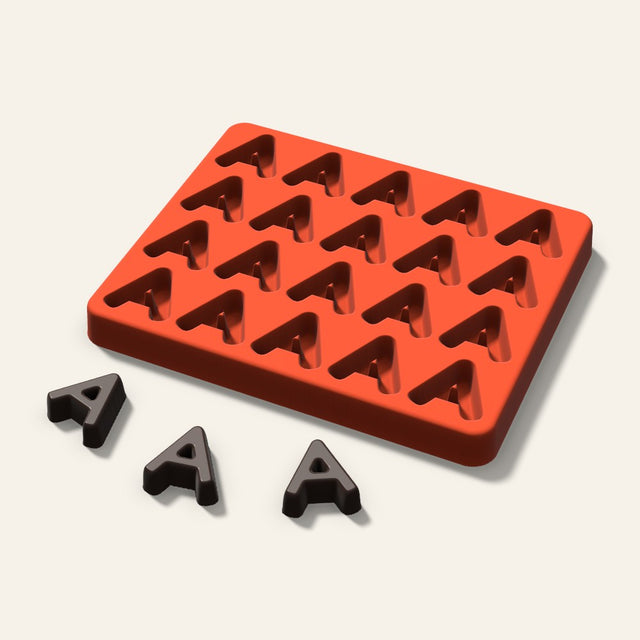 Letter A Candy Mold, 1 Inch, 20 Cavity, 3D render