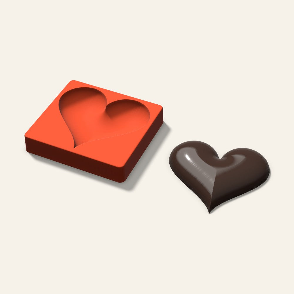 Giant Puffy Heart Mold, 6 Inch, 3D render