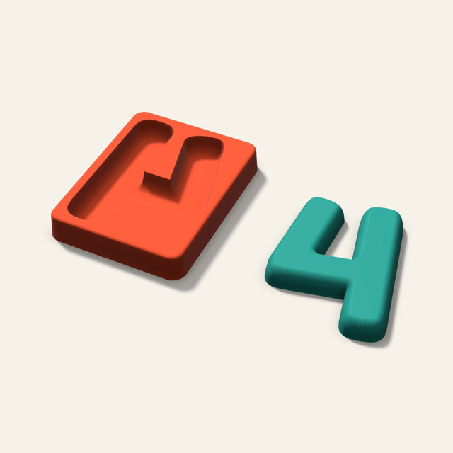 Number 4 Freshie Mold, 4 Inch, 3D render