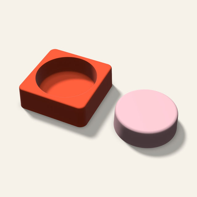 Round Puck Soap Mold, 3 Inch, 3D render