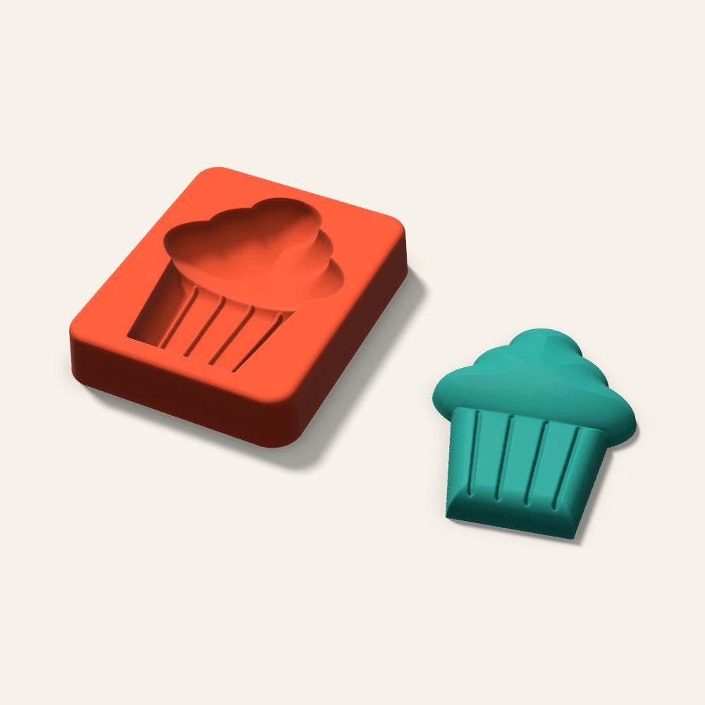 Cupcake Freshie Mold, 3 Inch, 3D render