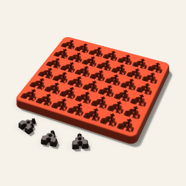 Church Gummy Mold, 0.75 Inch, 42 Cavity, 3D render