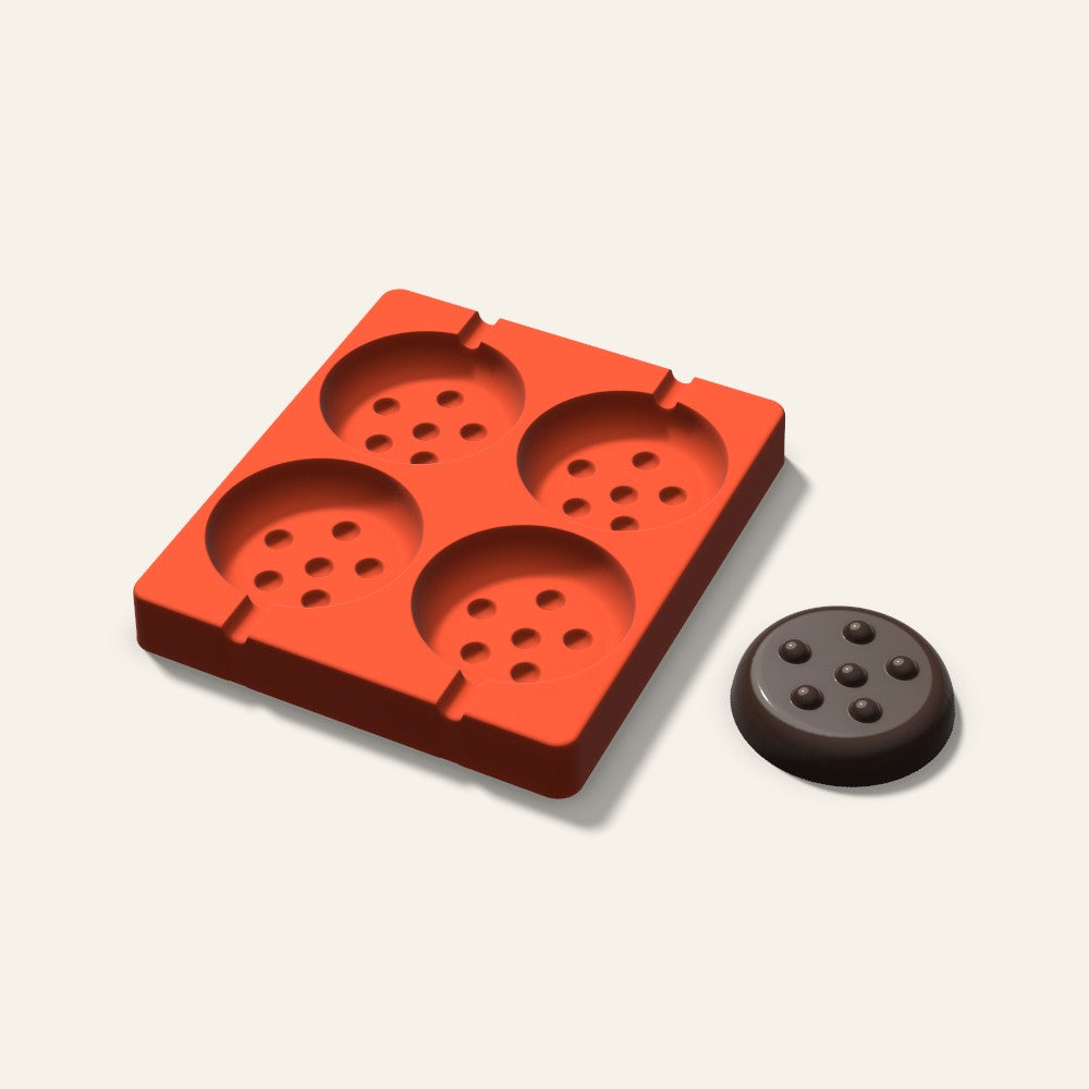 Cookie Cakesicle Mold, 3 Inch, 4 Cavity, 3D render