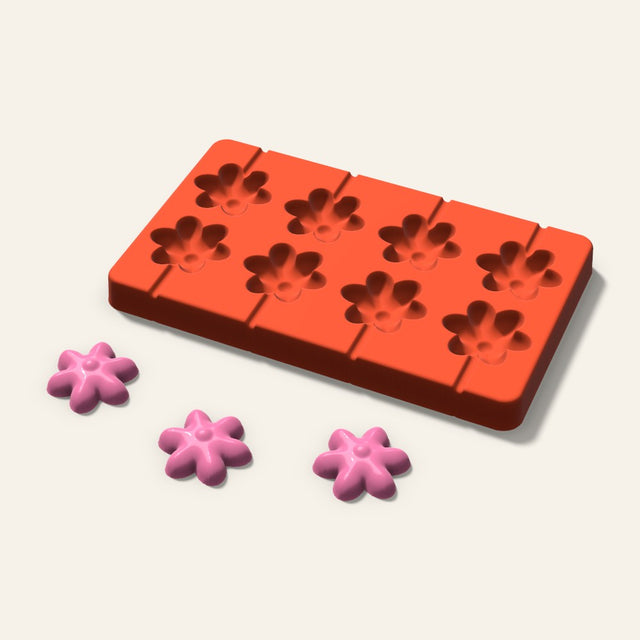 Blossom Lollipop Mold, 1.5 Inch, 8 Cavity, 3D render