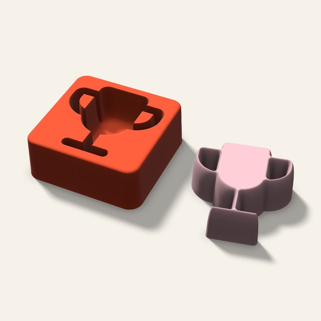 Trophy Soap Mold, 2.5 Inch, 3D render