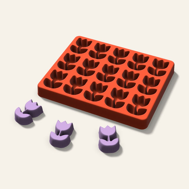 Rose Wax Melt Mold, 1.5 Inch, 15 Cavity, 3D render