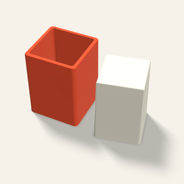 Square Pillar Candle Mold, 4 x 6 Inch, 3D render