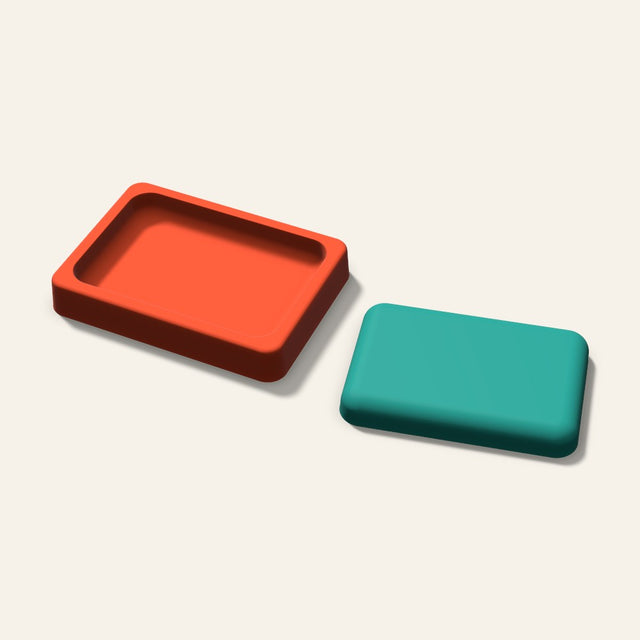 Rounded Rectangle Freshie Mold, 4 Inch, 3D render