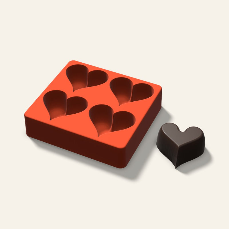 Heart Mini Cake Mold, 2.5 Inch, 4 Cavity