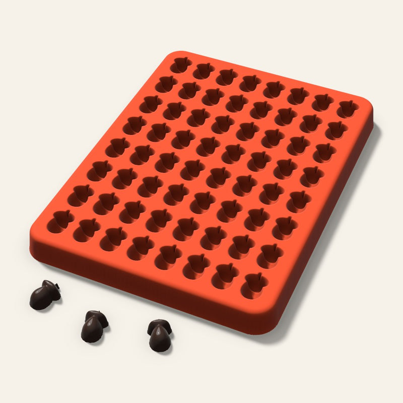 Acorn Gummy Mold, 0.5 Inch, 64 Cavity