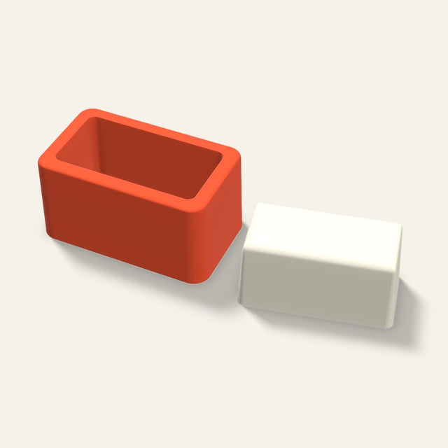 Rectangle Candle Mold, 3 x 1.5 Inch, 3D render