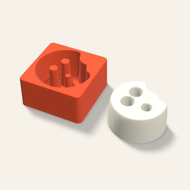 Cookie Bite Candle Mold, 4 x 2 Inch, 3D render
