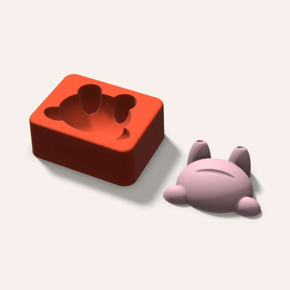 Frog Soap Mold, 2.5 Inch, 3D render