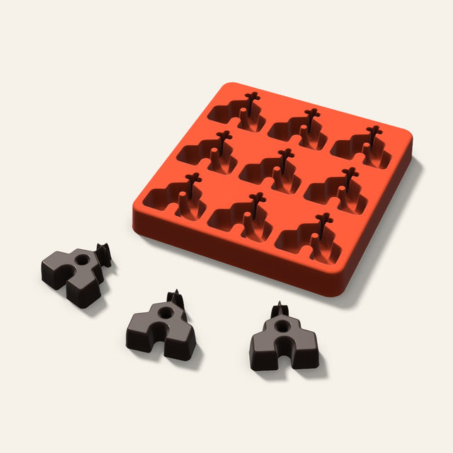 Church Chocolate Mold, 1.5 Inch, 9 Cavity, 3D render